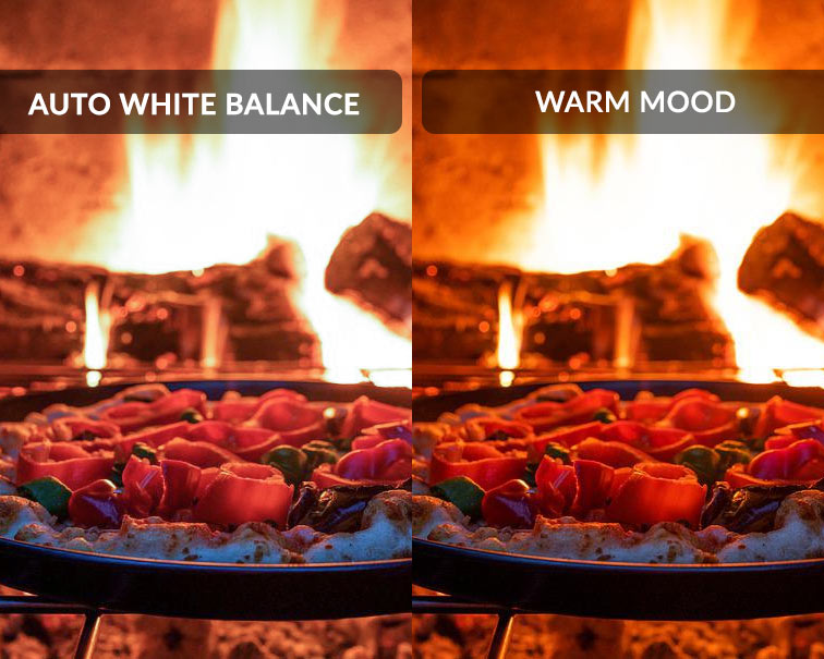 example auto white balance vs warm-moody edit in Lightroom