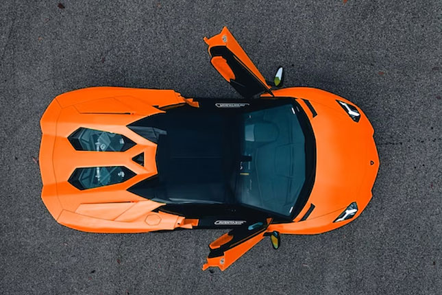 Aerial car photography, taking pictures of cars with drones