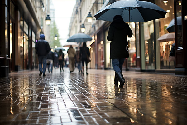 Rainy Day Street Scene