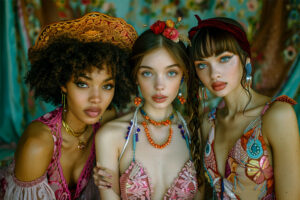 What Pro Cinematic Presets Can Do - 3 models in old fashion dresses