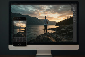 How to Use Our Pro Cinematic Presets on Desktop & Mobile - Lightroom Pro Cinematic Preset applied on desktop and mobile