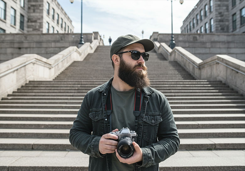 before - a shot of a street photographer