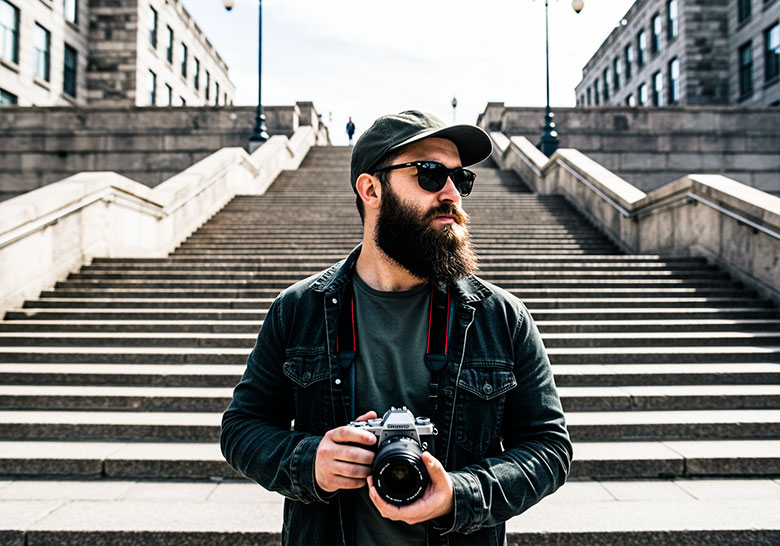 with preset - a shot of a street photographer