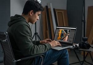 Lightroom Presets for Street Photography Beginners - Lightroom interface with street photos and presets panel open