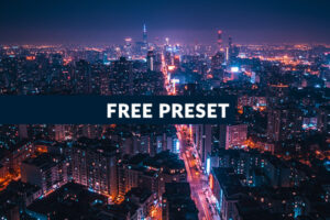 Download Free Night Preset, Moody city street at night with neon light