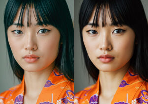 Lightroom Presets vs Free Presets, Side-by-side photo showing difference between free and professional Lightroom presets