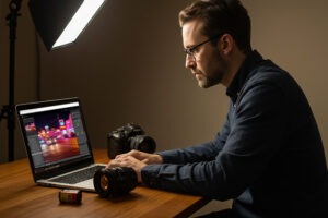 Photo Color Grading Made Easy with Lightroom Presets - Photographer editing photo with Lightroom color grading presets